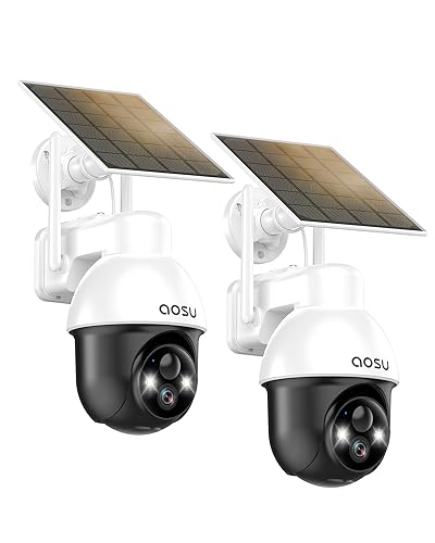 AOSU Solar Camera Security Outdoor - Security Cameras Wireless Outdoor