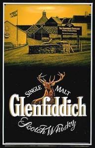 Glenfiddich Distillery (pt) embossed steel wall sign 12" X 8" (hi 3020)