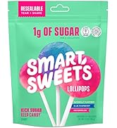 SmartSweets Lollipops, Blue Raspberry & Watermelon, Hard Candy with Low Sugar (1g), Low Calorie (...