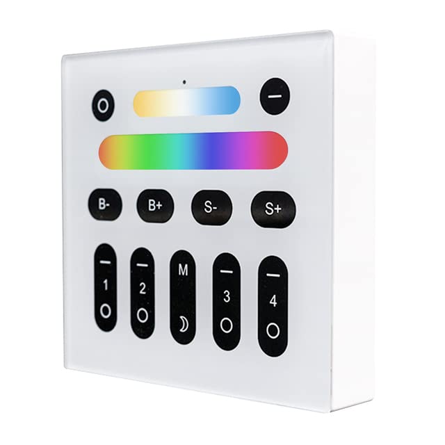 AETOOL - Gledopto 𝖹aɡвее 3.0 DC12-54V 5 in 1 RGBCCT/RGBW/RGB/CCT/Dimmer LED Strip Controller Compatible With/Voice/RFs Remote Control (4-Zone Wall Switch)