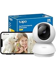 Tapo 2K(3MP) Caméra Surveillance WiFi intérieure 360° C210, Vision nocturne, Notifications en temps réel, Détection de personne, Suivi de mouvement, Télécommande, Compatible avec Alexa