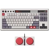 8Bitdo Retro Mechanical Keyboard, Bluetooth/2.4G/USB-C Hot Swappable Gaming Keyboard with 87 Keys...