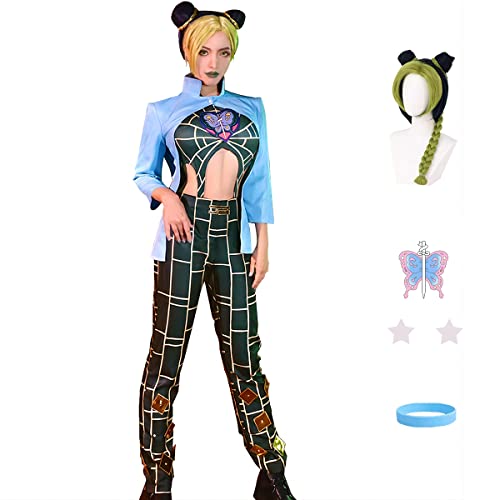 SHIKI Anime Bizarre Adventure Kujo Jolyne Cujoh Cosplay Costume Uniform ...