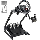 Hottoby Racing Steering Wheel Stand Pro Height Adjustable for Logitech G25 G27 G29 G923 G920 Thrustmaster Foldable Gaming Racing Simulator Cockpit (Wheel and Pedals Not Included)