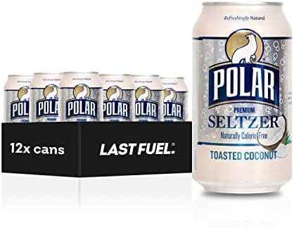 Polar Seltzer Water, Toasted Coconut, 12 fl oz cans, 12 pack - By LastFuel.