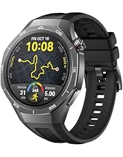 HUAWEI WATCH GT5 Pro 46 mm Smartwatch, Sharp-Edged Design, upto 14 Days Battery Life, Pro-level Sports Watch, Health Tracking, iOS &amp; Android Compatible, HUAWEI Care+, 3 Month Extra warranty, Black