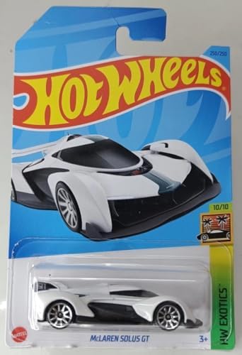 Hot Wheels MCLAREN Solus GT 10/10 HW Exotics 250/250 Edition 2024 (White, Pack of: 1)