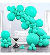 PartyWoo Teal Balloons, 100 pcs Teal Blue Balloons Different Sizes Pack of 36 Inch 18 Inch 12 Inc...