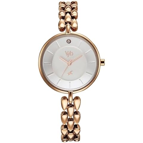 Fastrack Vyb Enigma Quartz Analog White Dial Watch for Women