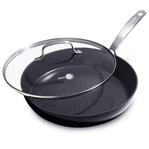 green pan ceramic frying pan - GreenPan SearSmart Hard Anodized Healthy Ceramic Nonstick, 12