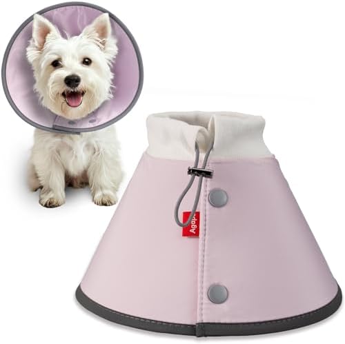 Agape Soft Dog Cone for Small Dogs & Cats, Comfy Dog Recovery Collar After Surgery, Adjustable E Collar Alternative to Stop Licking, Protective Elizabethan Collar for Pup&Kitty, Comfortable Dog Cones