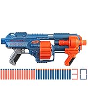 Nerf Elite 2.0 Shockwave RD-15 Blaster, 30 Nerf Darts, 15-Dart Rotationstrommel, Schnellfeuer mit Pump-Action, mit Erweiterungsoptionen, frustfreie Verpackung