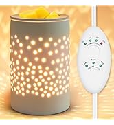 Wax Melts Candle Warmer Burner - Ceramic Electric Candle Waxing Warmer Wax Melter Timer Adjust Fr...