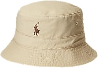 Ralph Lauren Polo Reversible Plaid Cotton Bucket Hat Beige Multicolour Adult One Size