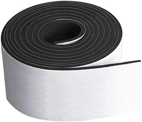 Neoprene Foam Strip Roll by Dualplex, 4" Wide x10' Long 1/16" Thick, Weather Seal High Density Stripping with Adhesive Backing – Weather Strip Roll Insulation Foam Strips