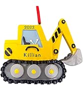 Personalized Excavator Ornament 2024 – Fast & Free 24h Customization – Kids Christmas Ornament fo...