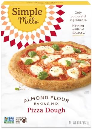 Simple Mills Almond Flour Baking Mix, Cauliflower Pizza Dough - Gluten Free, Vegan, Plant Based, 9.8 Ounce (Pack of 1)