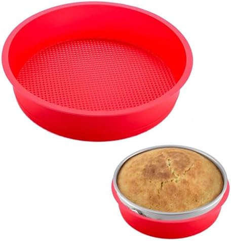 GBYAN Springform Pan Protector for 8 inch, 8.5 inch Springform Pan Round Cheesecake Water bath Pan Silicone Baking Pan Accessories Preventing Water from Entering the Springform Pan