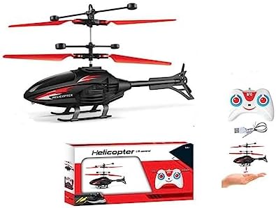 O & R NOH Creations® Hand & Remote Controlled Helicopter with Unbreakable Dual Rotating Blades, Helicopter Flying Toy for Kids Age 5+ Years Indoor Outdoor with led Lights (Multi Color)