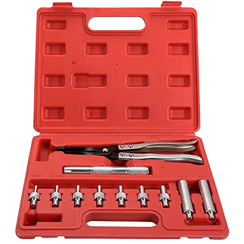 valve stem seal tool kit - DASBET Valve Stem Seal Remover and Installer Valve Stem Seal Removal Tool Car Engine Repair Kit Set with Plier Driving Sockets, Drive Handle and Adapters