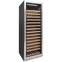  Avanti Designer Series 165 Bottle Capacity Single-Zone Wine Cooler (Stainless Steel with Wood Accent Shelving) 