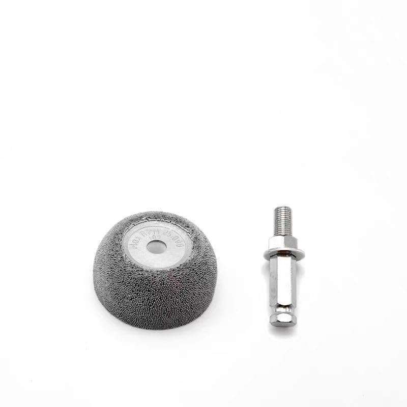 ROCHEEROCHEE GJ102 Aluminum Oxide Buffing Wheel Tool 2"" Flared Contour Wheels 3/8"" BORE SSG 170 Tire Repair Tool with Adapter for Universal Car, silver