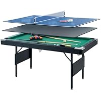  Fulvari 5.5ft 3-in-1 Portable Pool Table with Safety Anti Collapse Locks Legs