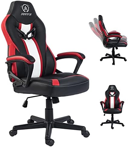 Gamer Chair Gaming Chair, JOYFLY Gaming Chairs for Adults, Ergonomic PC Chair with Lumbar Support(Black-Red)