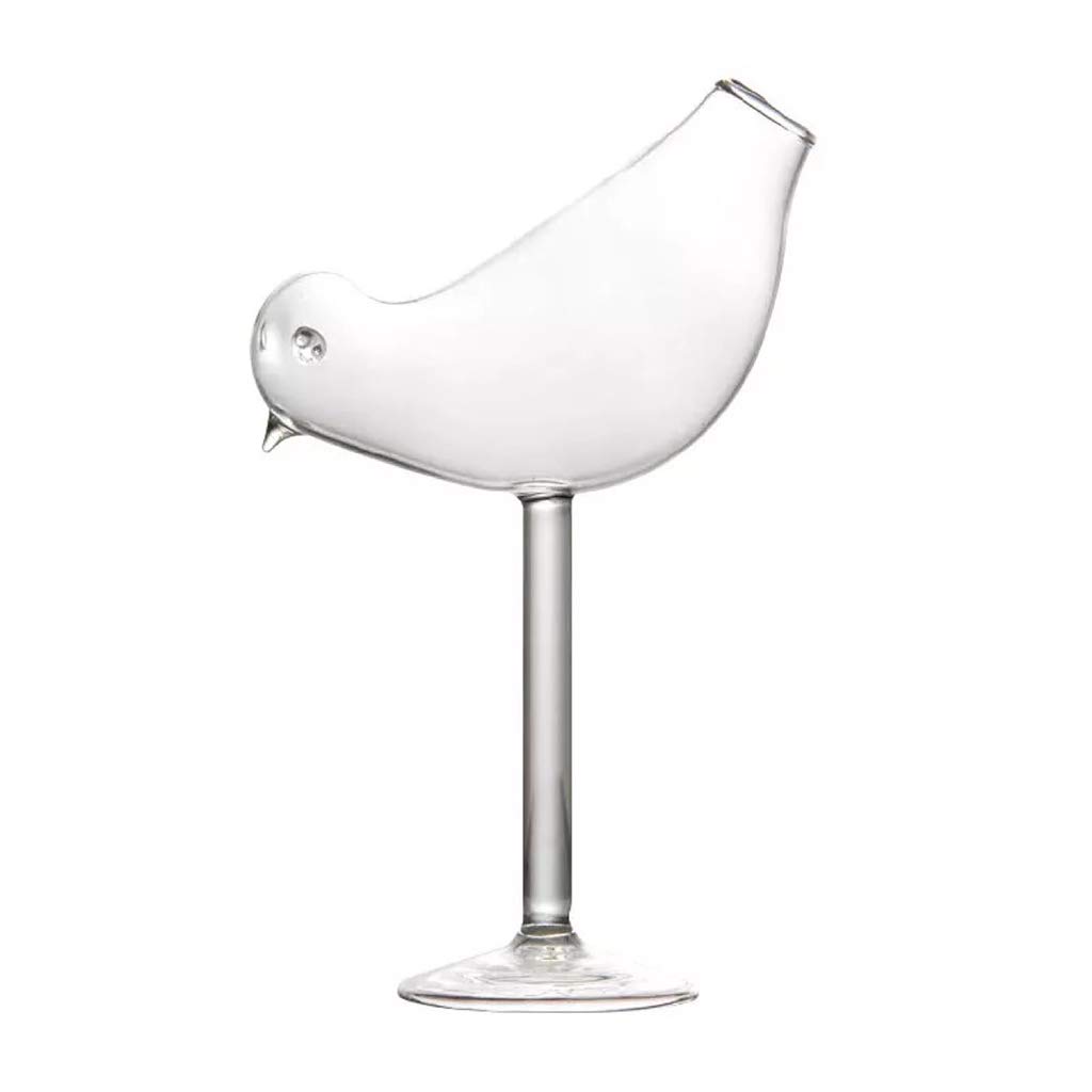 JUCOO Pendant 150Ml Creative Bird Shape Cocktail Goblet Glass Personality Molecular Smoked