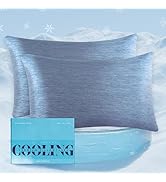 Elegant Comfort Premium Cooling Pillowcase Set for Hot Sleepers, 2-Piece Luxury Arc-Chill Pillowc...