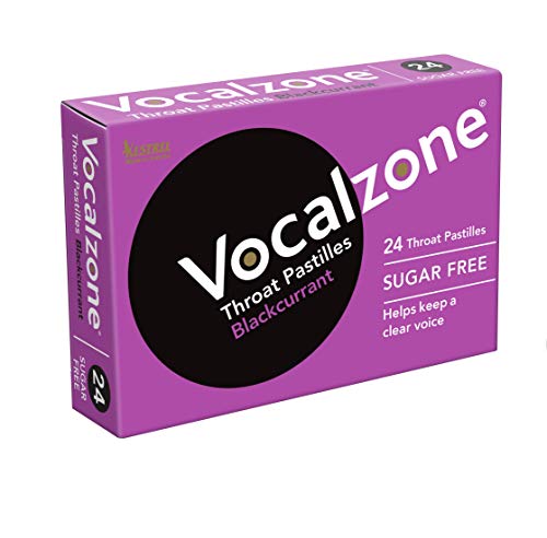 Vocalzone Throat Pastilles Blackcurrant Sugar Free 24 - for...