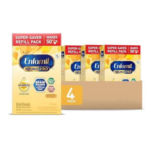 Enfamil NeuroPro Baby Formula, Triple Prebiotic Immune Blend with 2'FL HMO & Expert Recommended Omega-3 DHA, Inspired by Breast Milk, Non-GMO, Refill Box, 31.4 Oz, Pack of 4 (Packaging May Vary)