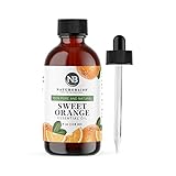 NaturoBliss 100% Pure & Natural Sweet Orange Essential Oil Therapeutic Grade Premium Quality Oil with Glass Dropper - Huge 4 fl. Oz - Perfect for Aromatherapy and Relaxation