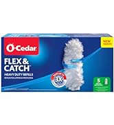 O-Cedar Flex & Catch Heavy Duty Dusting Refills (5 Count) | Disposable Duster Refill with Cleanin...