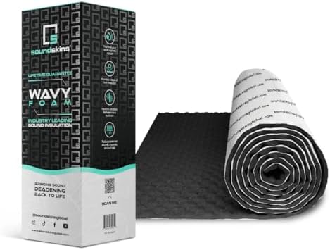 SoundSkins SSK-Wavy 315mil/8mm Lightweight Closed Cell Foam Mat - 32.3 sqft. Vibration Dampening and Sound Deadening