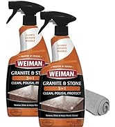 Weiman Granite Cleaner Polish and Protect 3 in 1-2 Pack - Streak-Free, pH Neutral Formula for Dai...