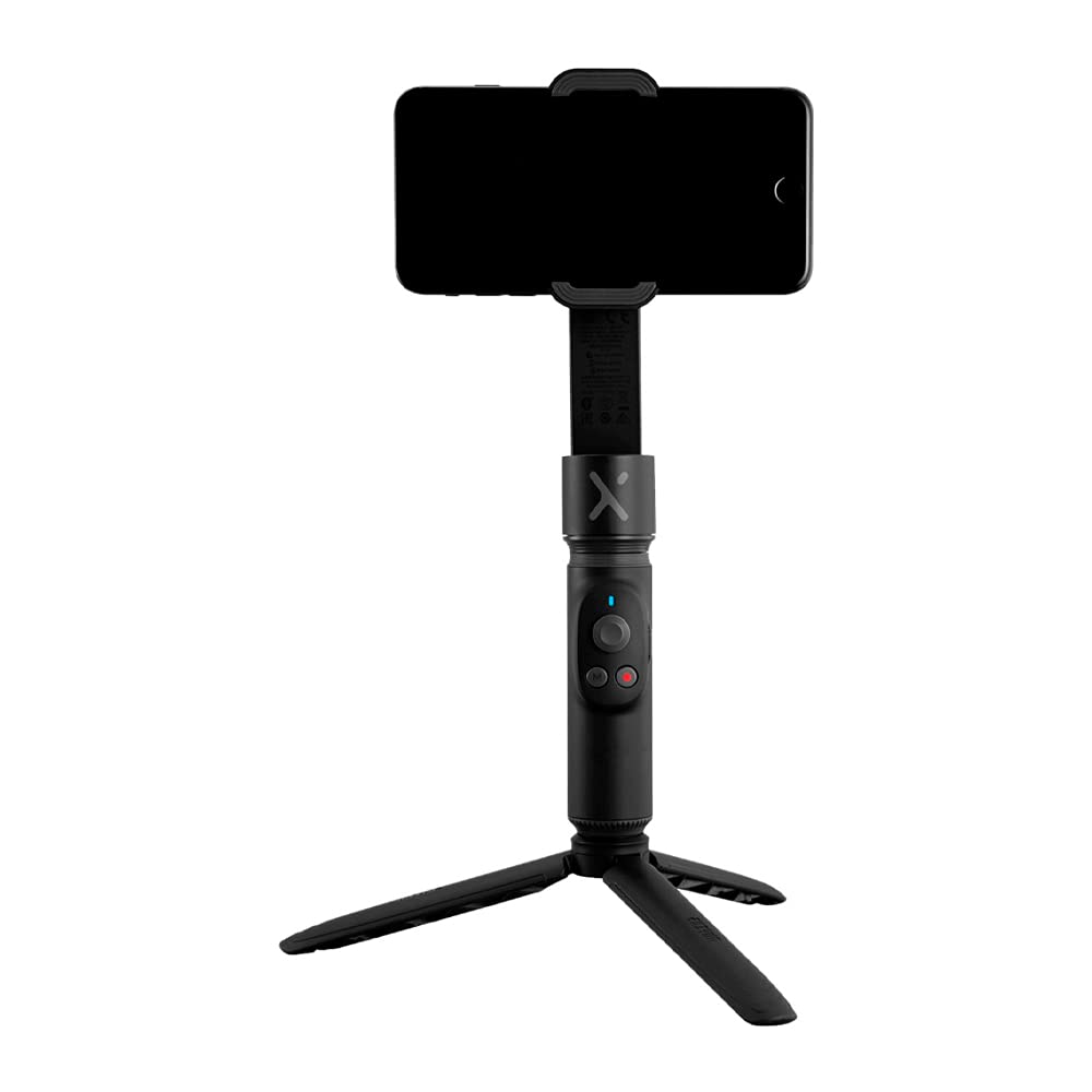 Zhiyun Smooth-X Combo 2 Axis Foldable H&held Gimbal Stabilizer, Extendable Selfie Stick for iPhone, Smartphones, Vlog & YouTube Video, Face/Object Tracking, Bluetooth Remote, Gesture & Zoom Black