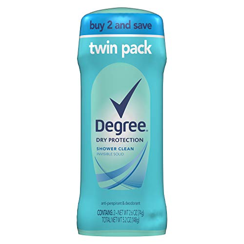 Degree Women Dry Protection Antiperspirant Deodorant, Shower Clean, 2.6 oz, Twin Pack