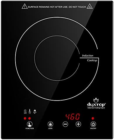 Duxtop Built-in Induction Cooktop, Portable Countertop Burner, Sensor Touch Induction Burner, 170-Minute Timer, Safety Lock, 1800W BT-200T1/8600BI