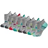 Saucony Women's RunDry Performance Heel Tab Athletic Socks, Available in S-L (8, 16, 24, Grey Assorted (8 Pairs), Medium