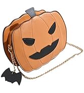 Halloween Pumpkin Crossbody Bag Novelty Devil Shoulder Bag Goth Purse Halloween Pumpkin Purse Cro...