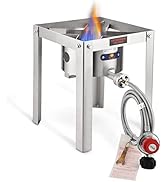 ARC Single Burner Propane Stove,37,000BTU High Pressure Outdoor Gas Stove Cooker Stainless Steel,...