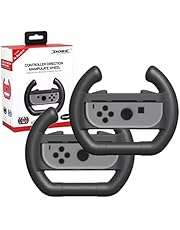 Elnicec Switch OLED/Switch Joy-Con Handle for Nintendo Switch Mario Kart 8 Deluxe JoyCon Handle Switch Handle Easy to Install Good Touch Easy Grip Handle Attachment (Black)