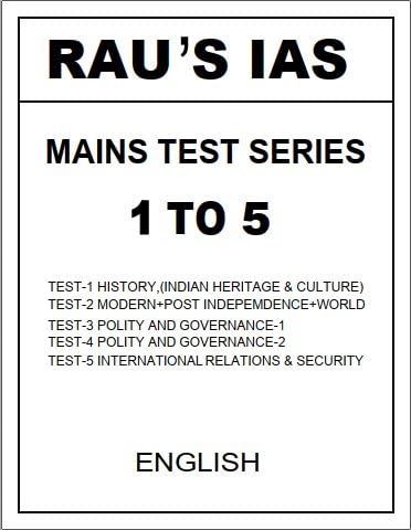 Rau IAS 1 to 5 Test Series in English for Mains 2022