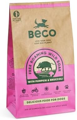 Beco Wild Boar with Broccoli and Pumpkin - 6kg - Natural & Grain Free Complete Dry Dog Food