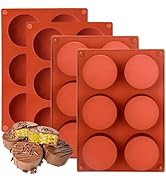 Palksky 4PCS Round Chocolate Mold for Dubai Chocolate Bar Filling Pistachio Cream Butter,Cylinder...