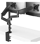 WALI Premium Dual LCD Monitor Desk Mount Fully Adjustable Gas Spring Stand for Display up to 32 i...