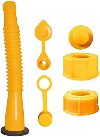 Auntoo 1Sets Gas Can Spout Replacement, Gas Can Nozzle Gas Can Spout Replacement Kit,for Most 1/2/5/10 Gallon Oil Cans, Yellow