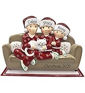 Personalized Family Christmas Ornament - Custom Ornaments 2024 Family of 3 Christmas Ornament wit...