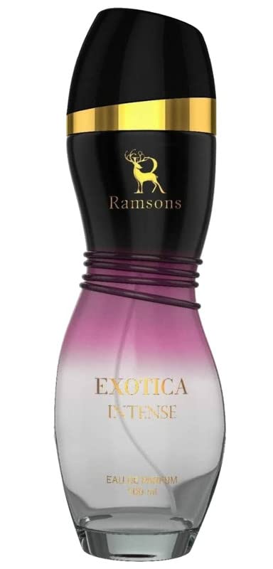 Ramsons - EXOTICA INTENSE Eau De Parfum |100 ML | Perfume for Women | TN - Sweet, Plum, Peach, Orange Blossom, Leafy Green | MN - Honey, Jasmine, Muget, Rose | BN - Amber, woody, Vanilla, Musk